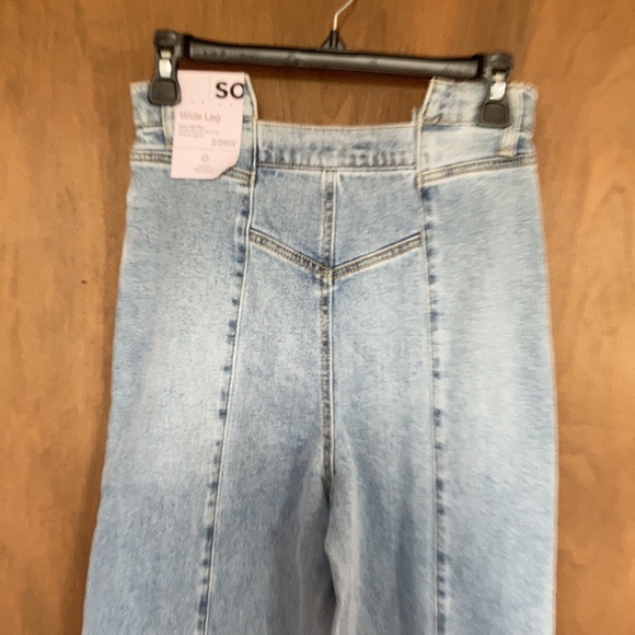 Relist 5/17❌ So Notch waist Super High rise Wide Leg raw hem jean - Picture 7 of 16